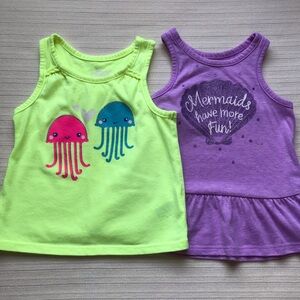 Kids Jellyfish and Mermaid Have More Fun Tank Tops size 18 months